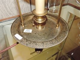 detail of TIFFANY Candle Lamp (please note - we have tried to tag higher-priced and unique items with an estate sticker from the collection of Wayne Siddens) 