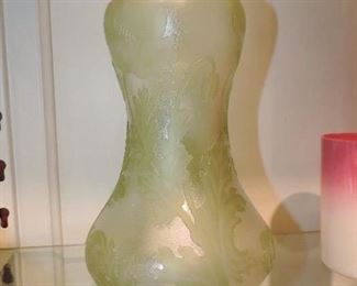 Val St. Lambert CAMEO GLASS VASE