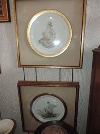 Boehm Framed LARGE Plates