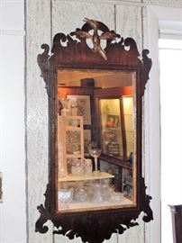 Period 18th century Chippendale mirror in OLD FINISH
