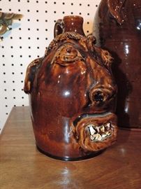 Brown's Pottery Smaller Face Jug Circa 1990 perhaps