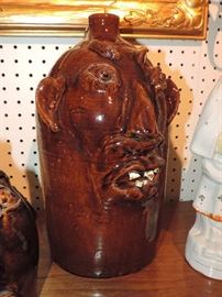 Brown's Pottery Stoneware Face Jug Circa 1997