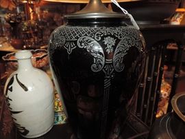 detail of Steuben lamp