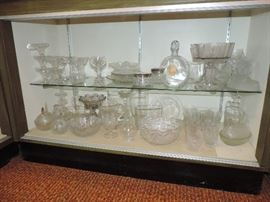Much CLEAR GLASSWARE - priced to sell : including Libbey, Heisey, Lalique, Orrefors, EAPG and Others...