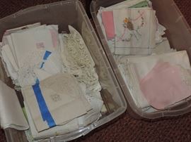 we have LOADS of vintage linens...MOST will be $1 choice - if in "sets / lots" $1 X the quantity...otherwise marked 