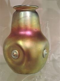 Large SIGNED Steuben Aurene Vase has been added to the estate sale from his private collection! 