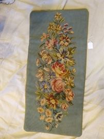 beautiful needlepoint piano bench cover