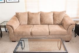 Brown/Tan Microsuede Sofa Ashley Furniture