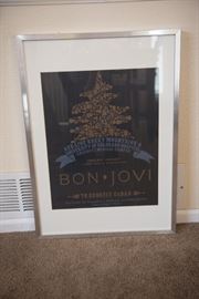 Framed Bon Jovi Benefit Colorado Hospital Concert Poster