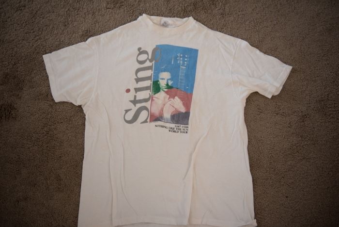 Sting Nothing Like The Sun World Tour Concert T-Shirt 1987-1988