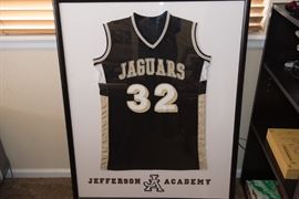 Jefferson Academy Jaguars Basketball Framed Jersey