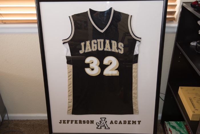 Jefferson Academy Jaguars Basketball Framed Jersey