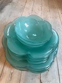 Vintage Turquoise Dish Set