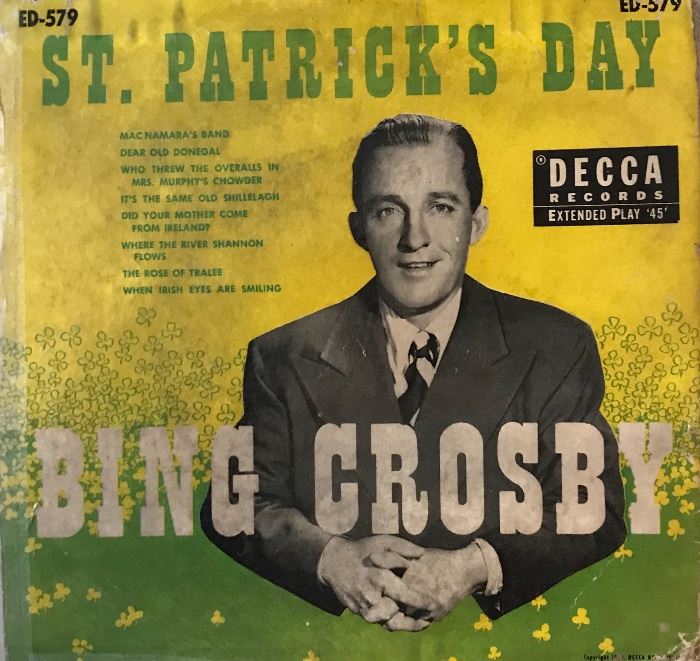 Bing Crosby w/4 St. Patrick’s Day Songs Vinyl 45