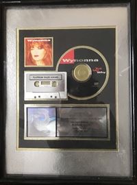  Authentic Framed Wynonna ‘Gold Record’ 