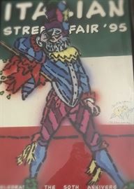 Vintage 50-Year ‘Italian Street Fair’ Celebration Framed Poster