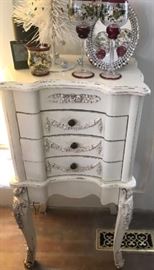 French Provincial Standing Jewelry Chest