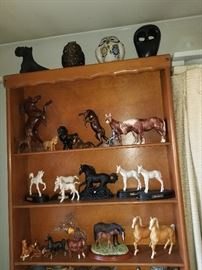 Royal Doulton, Josef Originals and other collectible horse figurines.