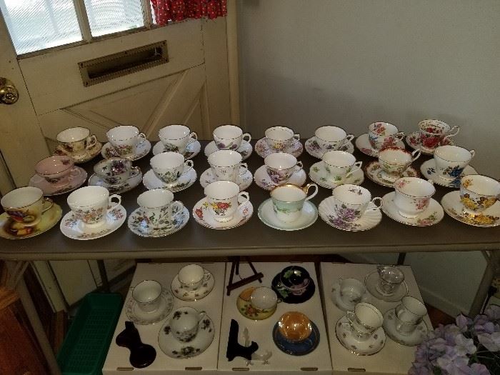 English bone china tea cups and saucers.