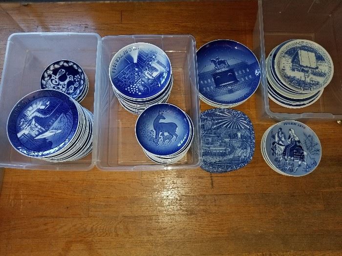 Royal Copenhagen, Bing and Grondahl (B&G), Rorstrand, Porsgrund, etc. Christmas, Mother's Day, and Father's Day plates.