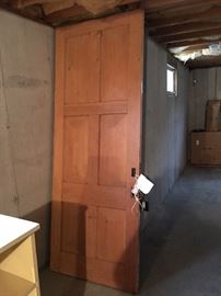 19TH CENTURY POCKET DOOR (SORRY, ONLY 1) - 36"W X 96"H, WITH OLD HARDWARE

