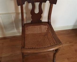VICTORIAN SIDE CHAIR WITH CANE SEAT