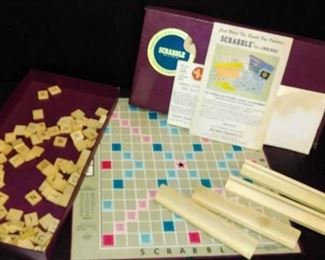 MidCentury Scrabble Game  1953  In Original Box ...