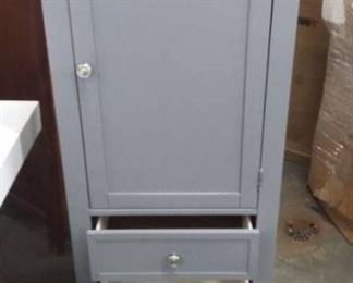 Grey Two Drawer One Door Accent Cabinet