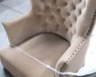 Remmy Velvet Slate Upholstered Arm Chair MSRP $6 ...