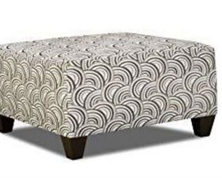 Simmons Upholstery Silver Basta Cocktail Ottoman M ...