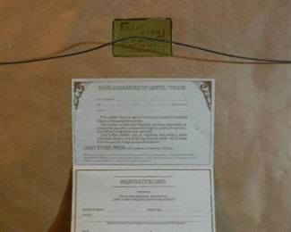 Limited edition signed and numbered lady and a lak ....