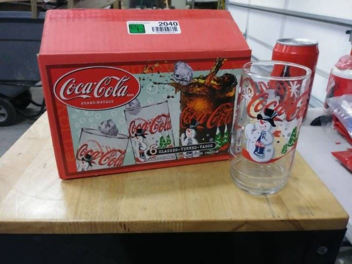 Six Coca Cola Drinking Glasses