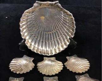 012p Gorham Sterling Shell Plates