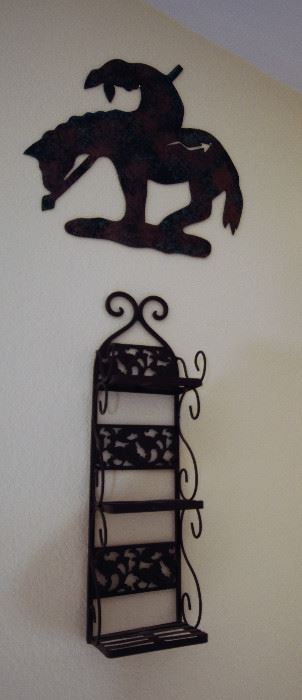 Horse and cowboy southwest wall decor.