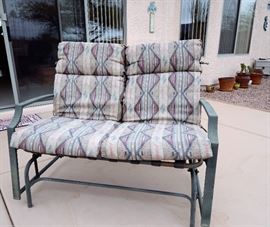 Outdoor furniture. There is also a great outdoor patio table and set of chairs that has been undercover in the garage for sale.