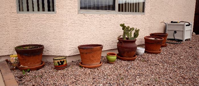 Lots of outdoor and indoor pots for sale.