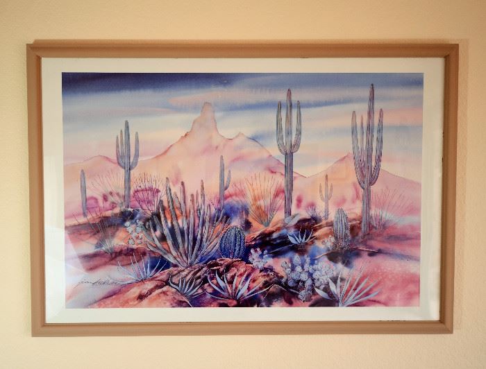 Wonderful Southwest fine art throughout this home up for sale.