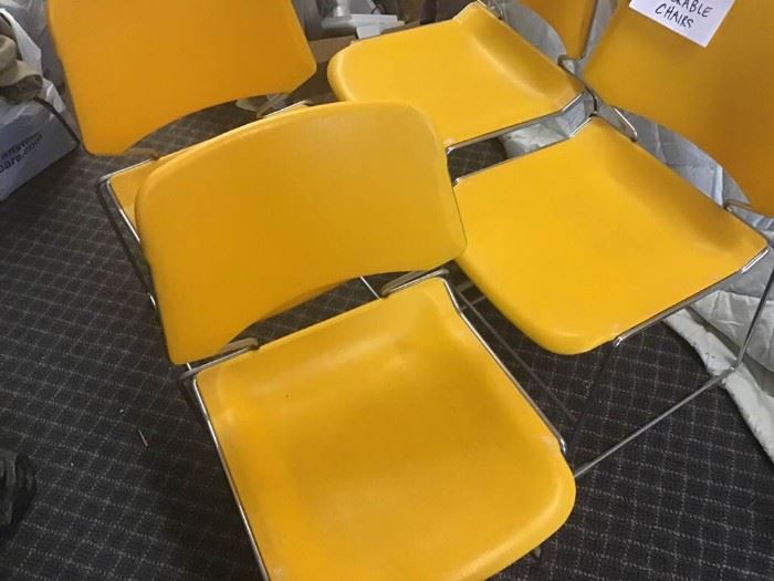 Mid Century Stackable Chairs