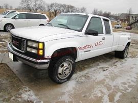7 - 1998 GMC 3500 SLT Ext Cab 4x4 Dually 7.4 liter, auto, Full power, Leather, Receiver, Gooseneck Hitch, 235593. miles (miles will go up - will be driven until removal day) Vin#