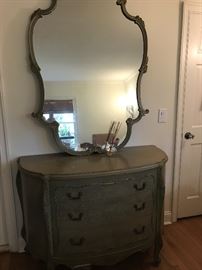 1920'S FRENCH CHEST & MIRROR