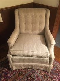 Set of two mid-century upholstered chairs