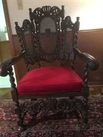 Antique heavily carved Chair