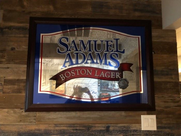 Collectible bar mirror Sam Adams