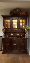 solid wood cabinet hutch