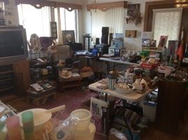 The family room is way over packed