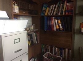 Books and lots of office supplies