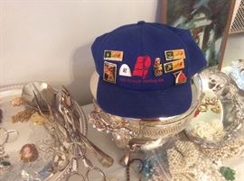 Olympic cap and pins