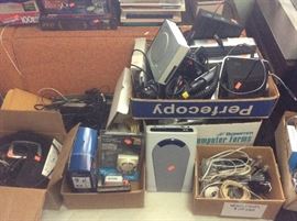 Boxes of computer items 