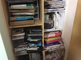 Closet full of printing goods. 