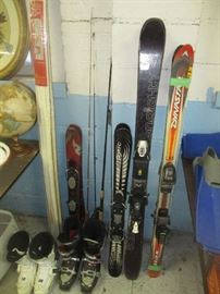 Downhill and cross-country skis